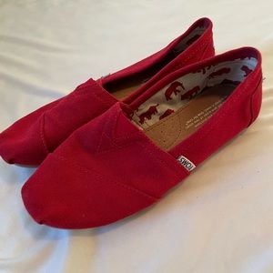 TOMS Red Slightly Worn